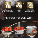 Premium Coconut Hookah Charcoal — 26 mm Cubes (80 ct)