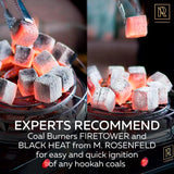 Premium Coconut Hookah Charcoal — 26 mm Cubes (80 ct)